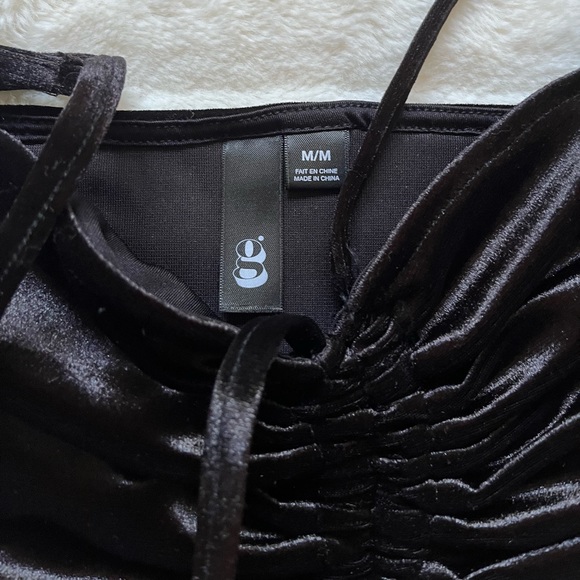 Garage black velvet tank top - Picture 3 of 4